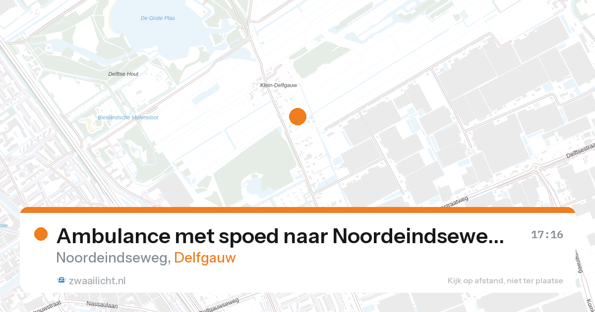 Ambulance met spoed naar Noordeindseweg in Delfgauw — 14 mrt 2026