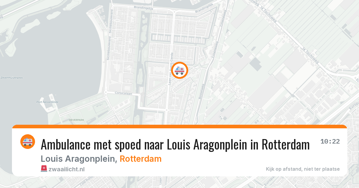 Ambulance met spoed naar Louis Aragonplein in Rotterdam — 23 jun 2026