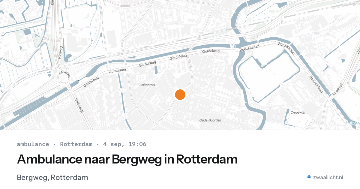 Ambulance naar Bergweg in Rotterdam — 4 sep 2026