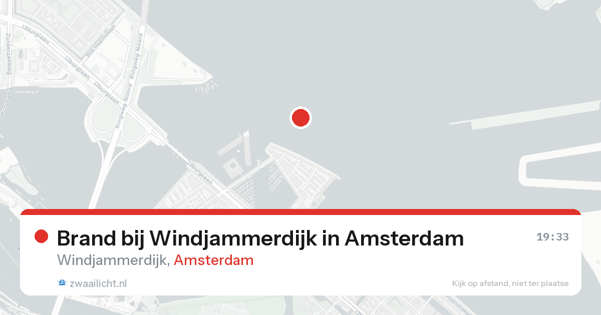 Brand bij Windjammerdijk in Amsterdam — 17 aug 2026