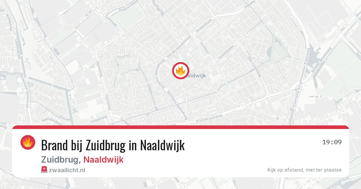 Brand bij Zuidbrug in Naaldwijk — 27 jun 2026