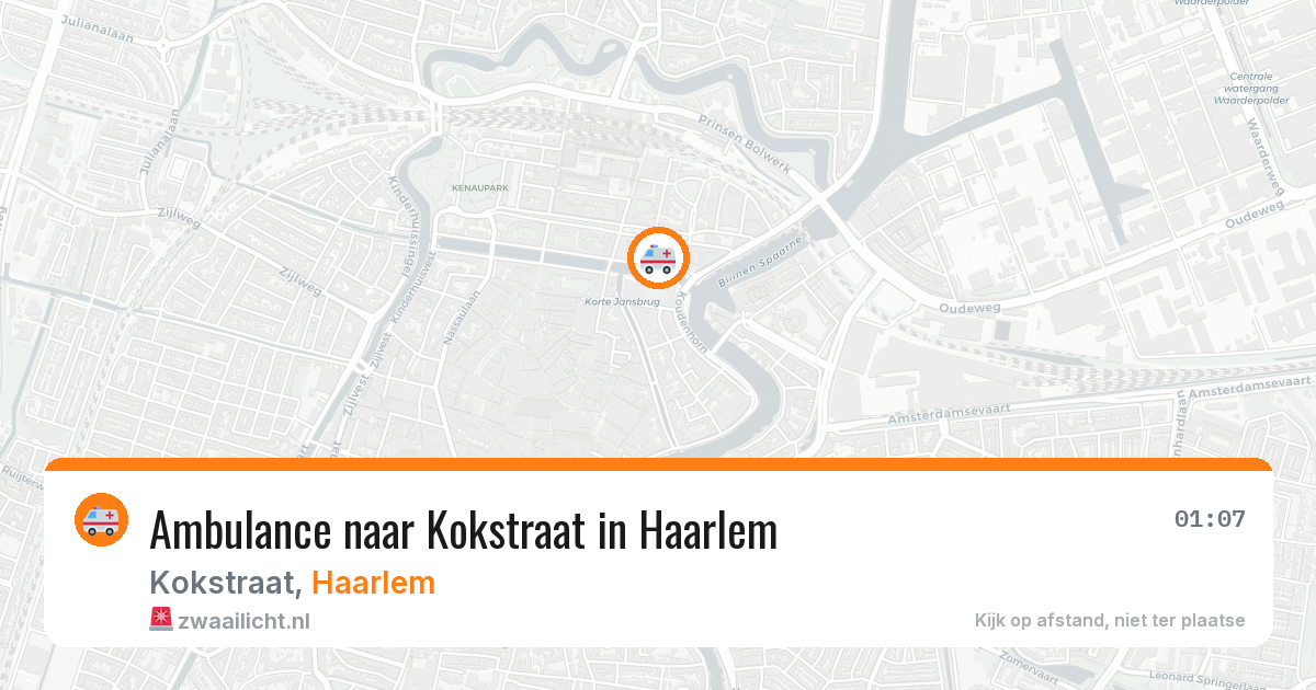 Ambulance naar Kokstraat in Haarlem — 11 apr 2026