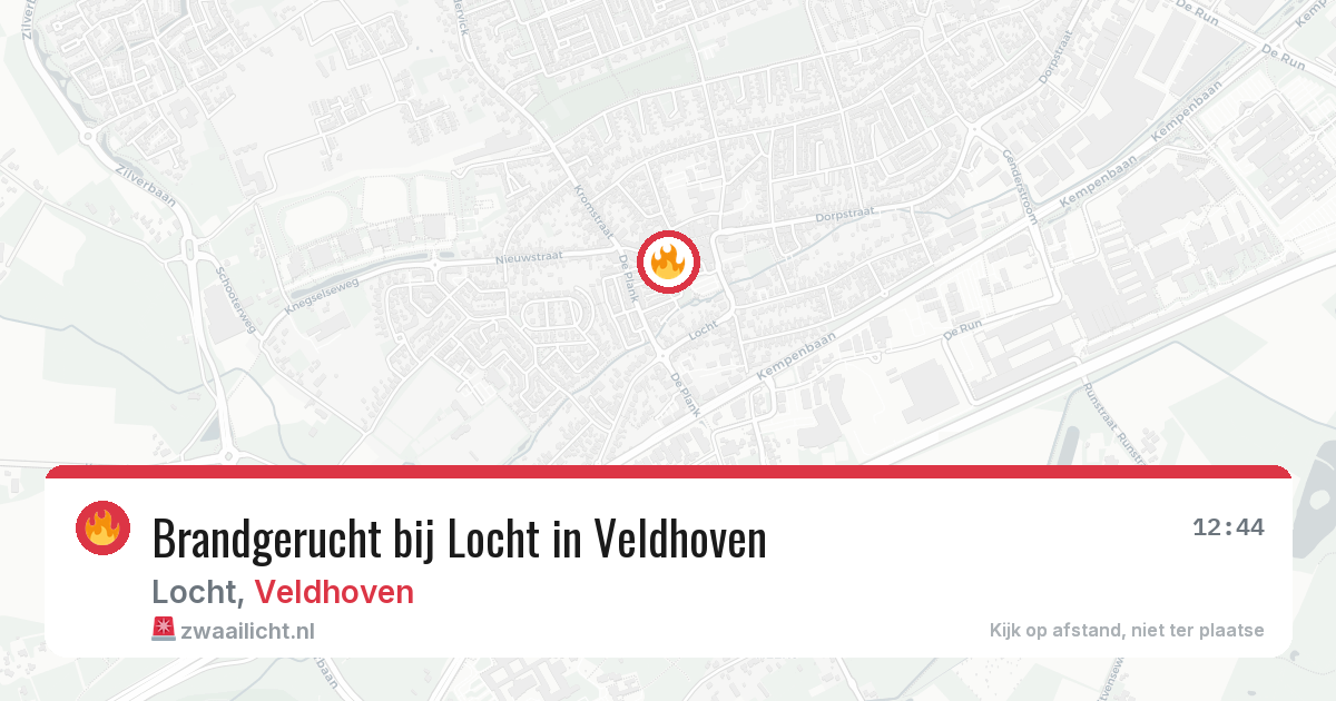 Brandgerucht bij Locht in Veldhoven — 16 jul 2026