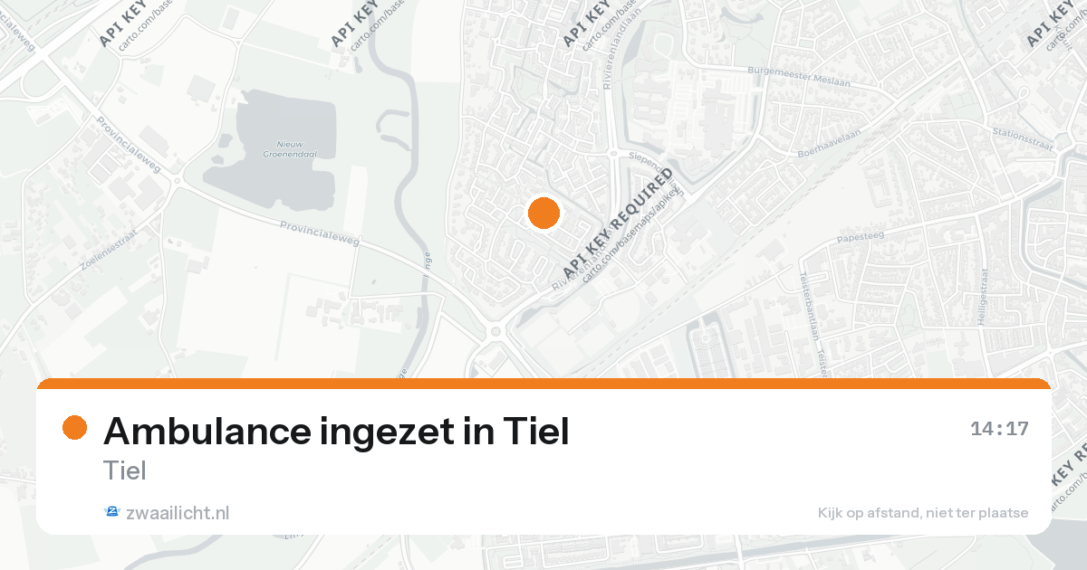 Ambulance ingezet in Tiel — 26 aug 2026
