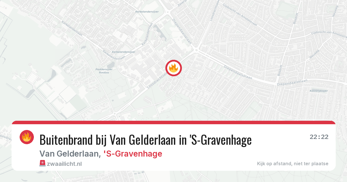 Buitenbrand bij Van Gelderlaan in 'S-Gravenhage — 24 jan 2026