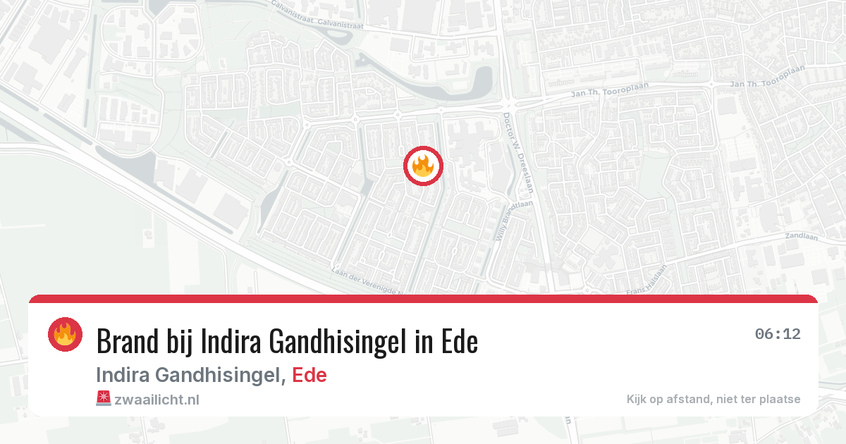 Brand bij Indira Gandhisingel in Ede — 29 mei 2026