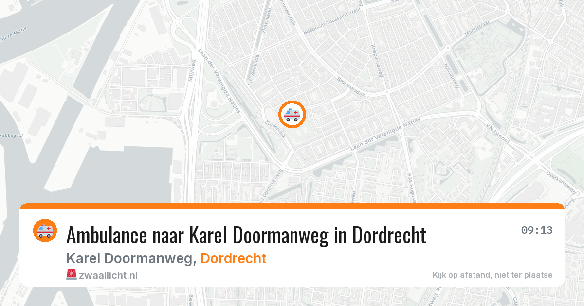 Ambulance naar Karel Doormanweg in Dordrecht — 3 jun 2026