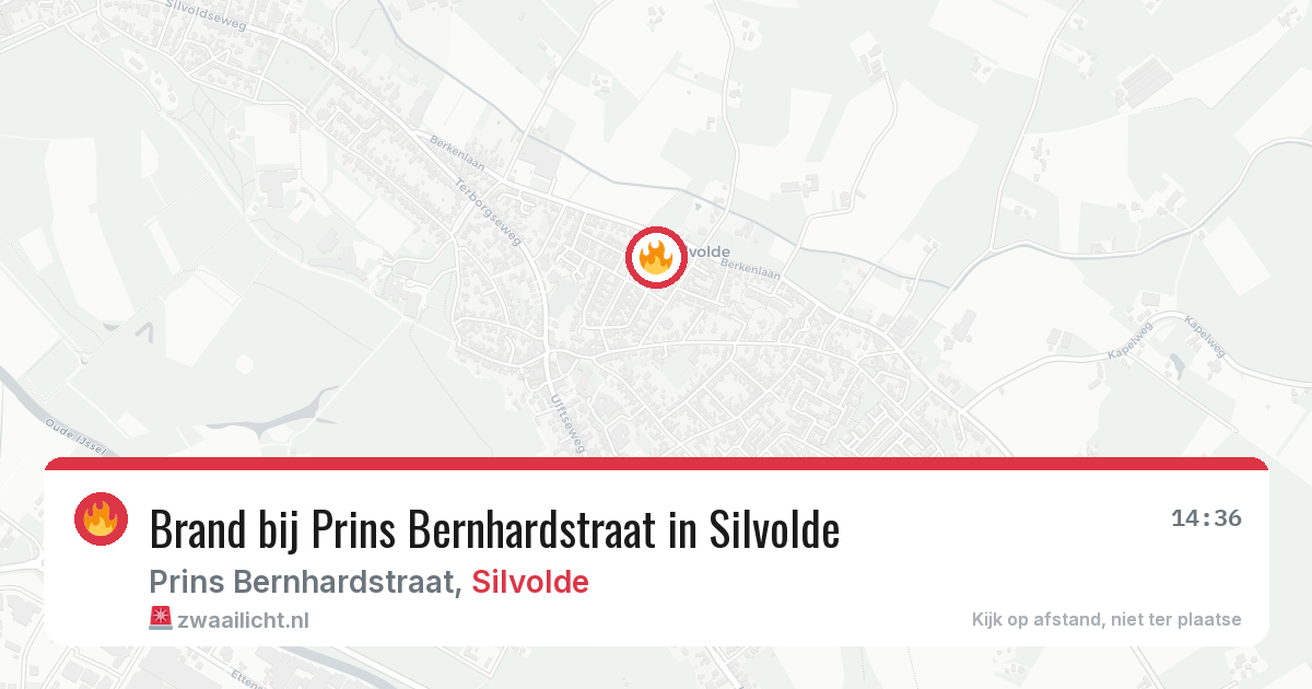 Brand bij Prins Bernhardstraat in Silvolde — 3 aug 2026