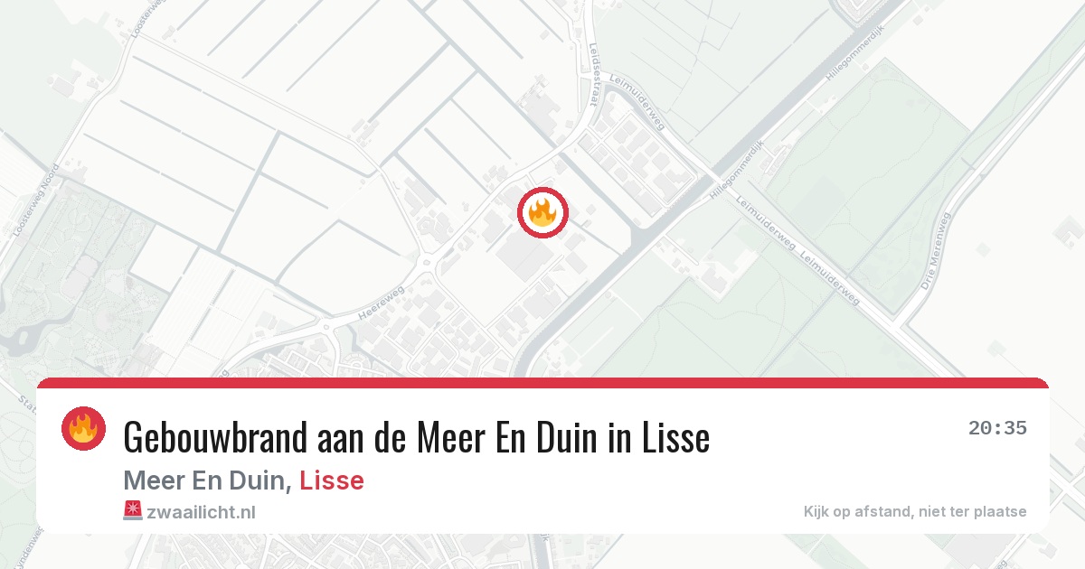 Gebouwbrand aan de Meer En Duin in Lisse — 29 jul 2026
