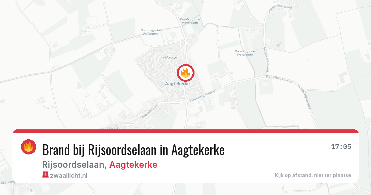 Brand bij Rijsoordselaan in Aagtekerke — 17 jun 2026