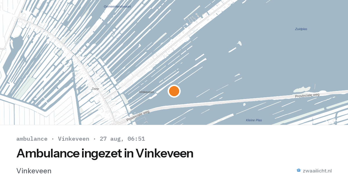 Ambulance ingezet in Vinkeveen — 27 aug 2026