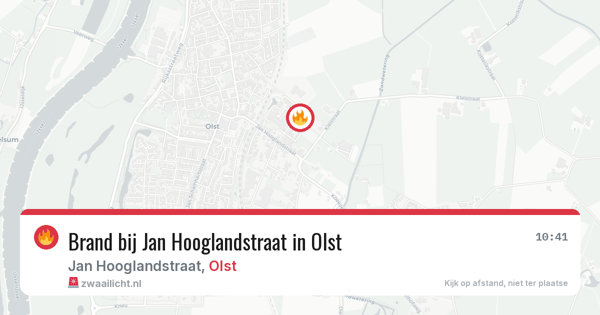 Brand bij Jan Hooglandstraat in Olst — 21 jun 2026