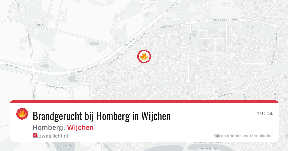 Brandgerucht bij Homberg in Wijchen — 30 jul 2026