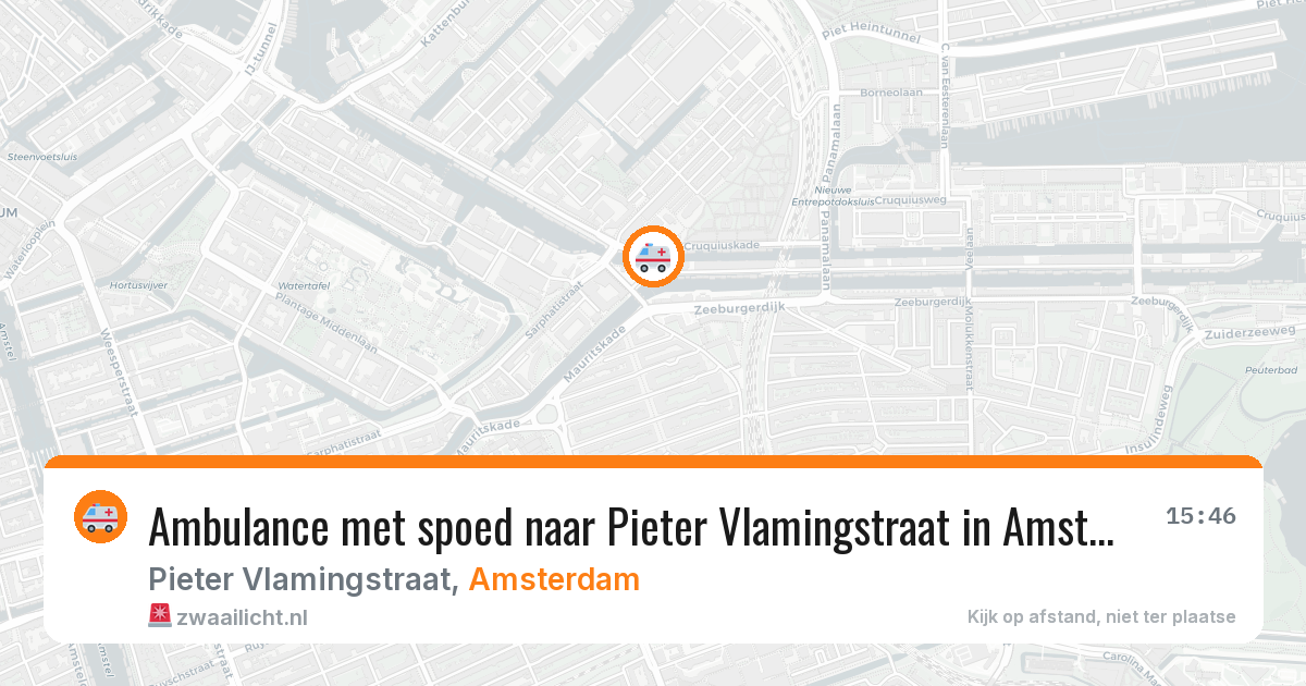 Ambulance met spoed naar Pieter Vlamingstraat in Amsterdam — 27 jun 2026