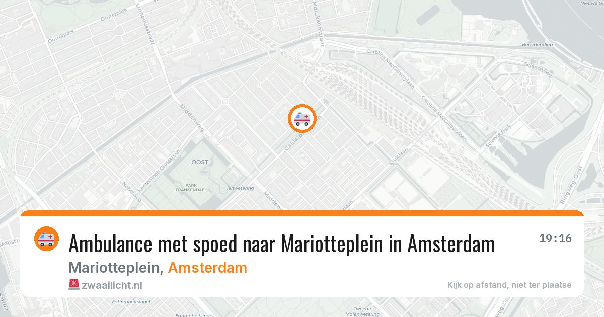 Ambulance met spoed naar Mariotteplein in Amsterdam — 5 jul 2026