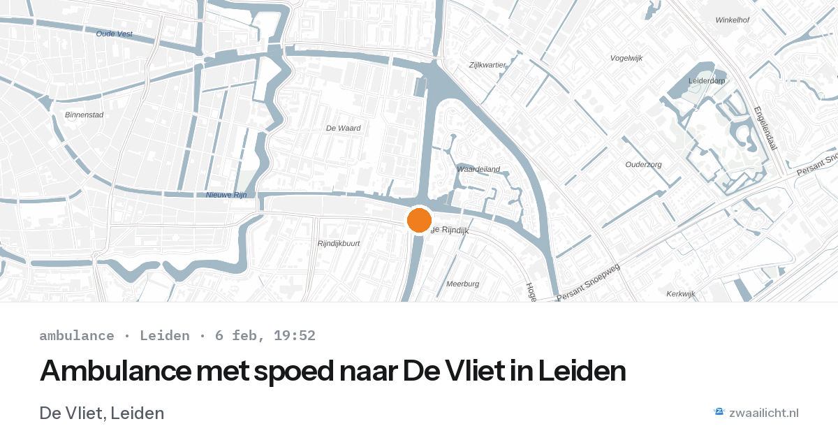 Ambulance met spoed naar De Vliet in Leiden — 6 feb 2026