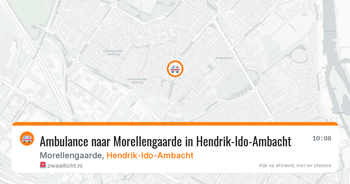 Ambulance naar Morellengaarde in Hendrik-Ido-Ambacht — 19 jun 2026