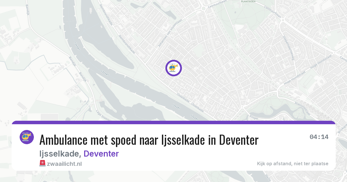 Ambulance met spoed naar Ijsselkade in Deventer — 4 jul 2026