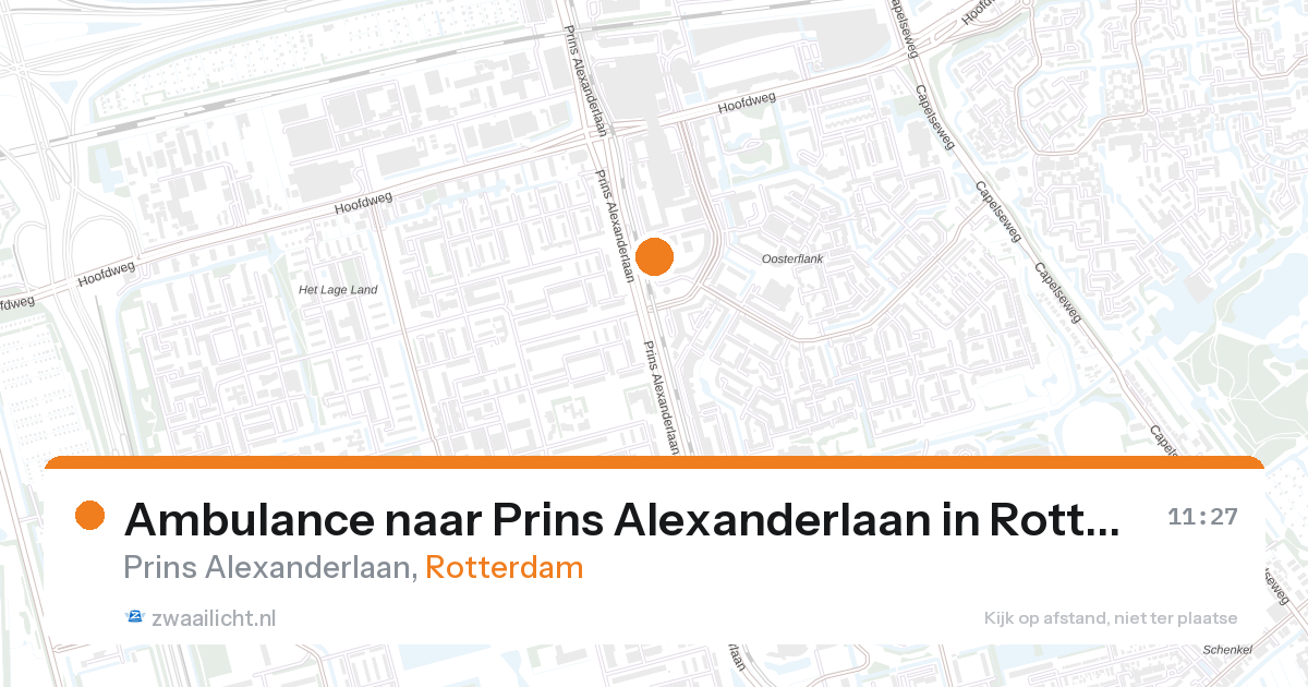 Ambulance naar Prins Alexanderlaan in Rotterdam — 27 aug 2026