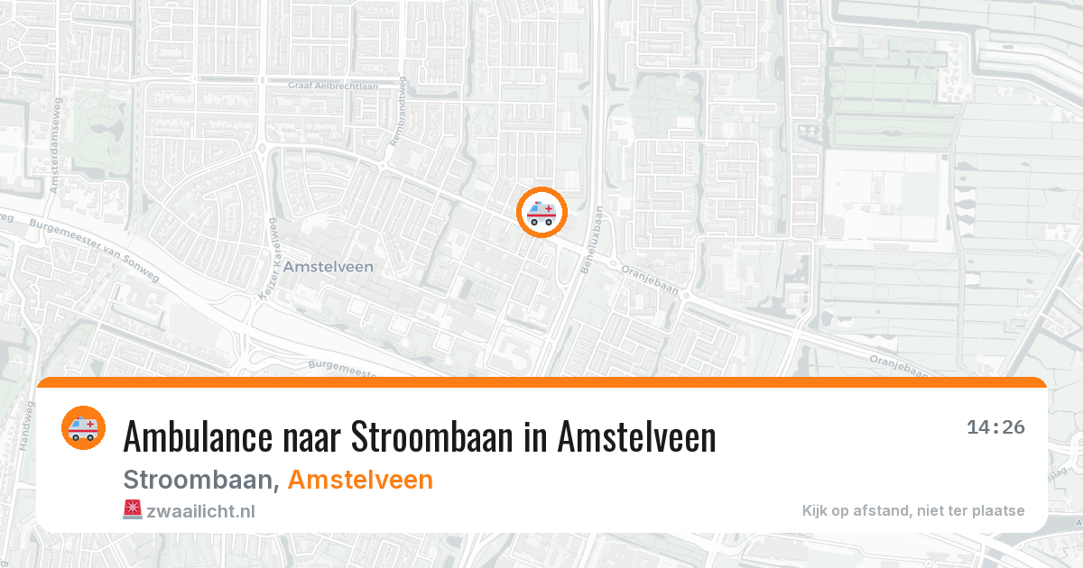 Ambulance naar Stroombaan in Amstelveen — 9 jun 2026