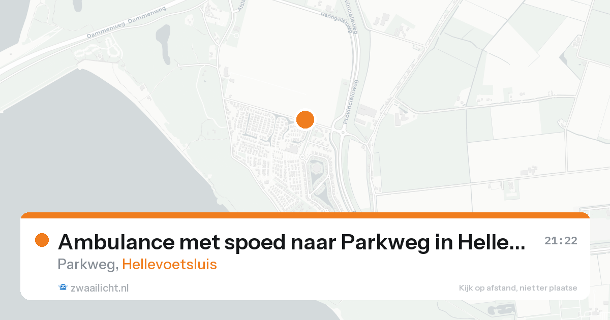 Ambulance met spoed naar Parkweg in Hellevoetsluis — 29 mei 2026