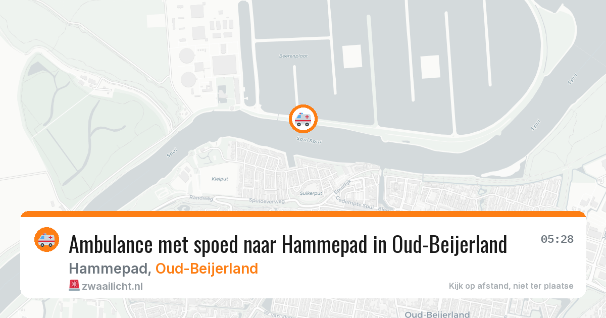 Ambulance met spoed naar Hammepad in Oud-Beijerland — 7 aug 2026