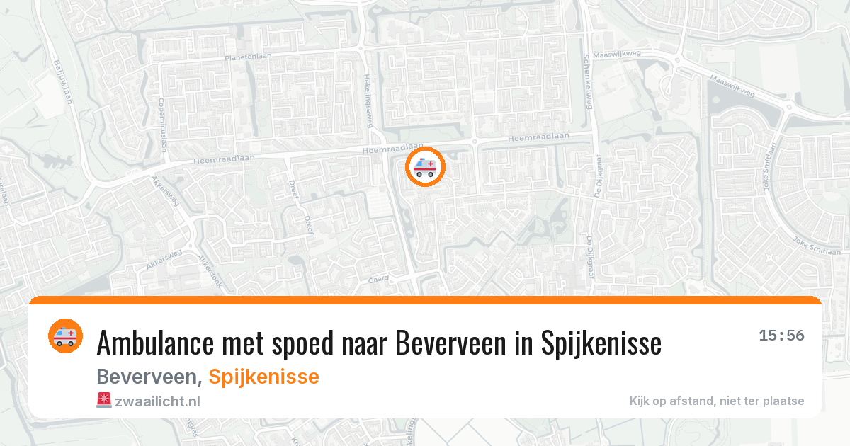 Ambulance met spoed naar Beverveen in Spijkenisse — 1 apr 2026
