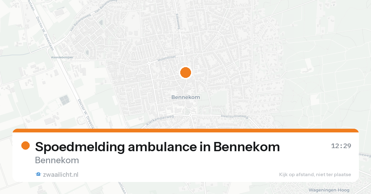 Spoedmelding ambulance in Bennekom — 20 jun 2026