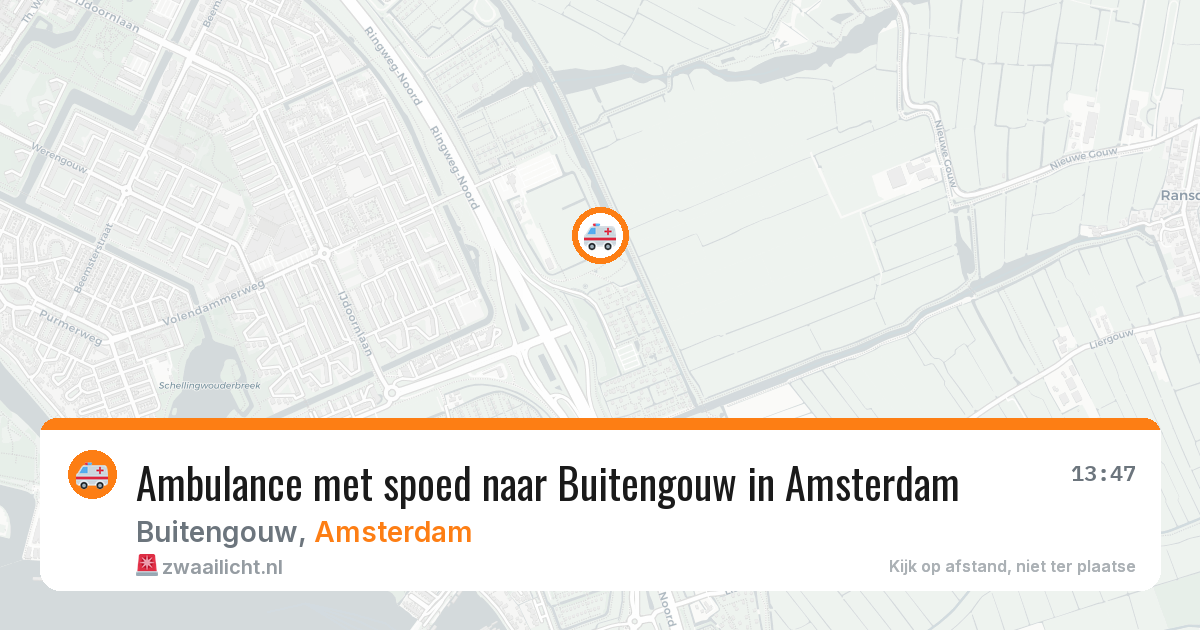 Ambulance met spoed naar Buitengouw in Amsterdam — 6 mei 2026