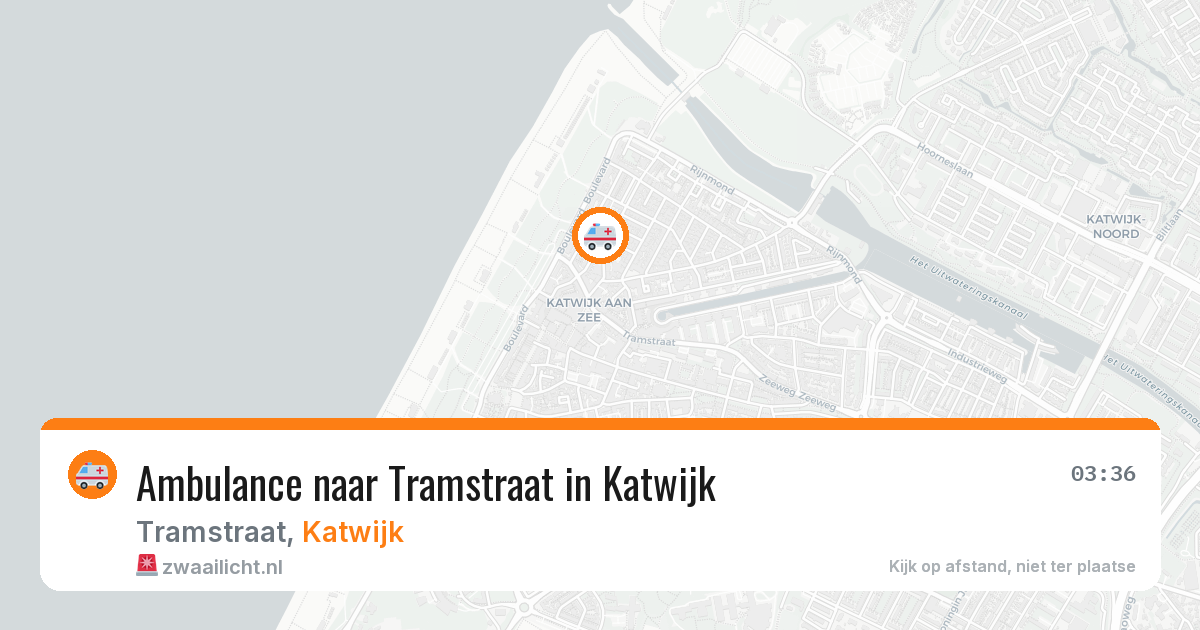 Ambulance naar Tramstraat in Katwijk — 25 jun 2026