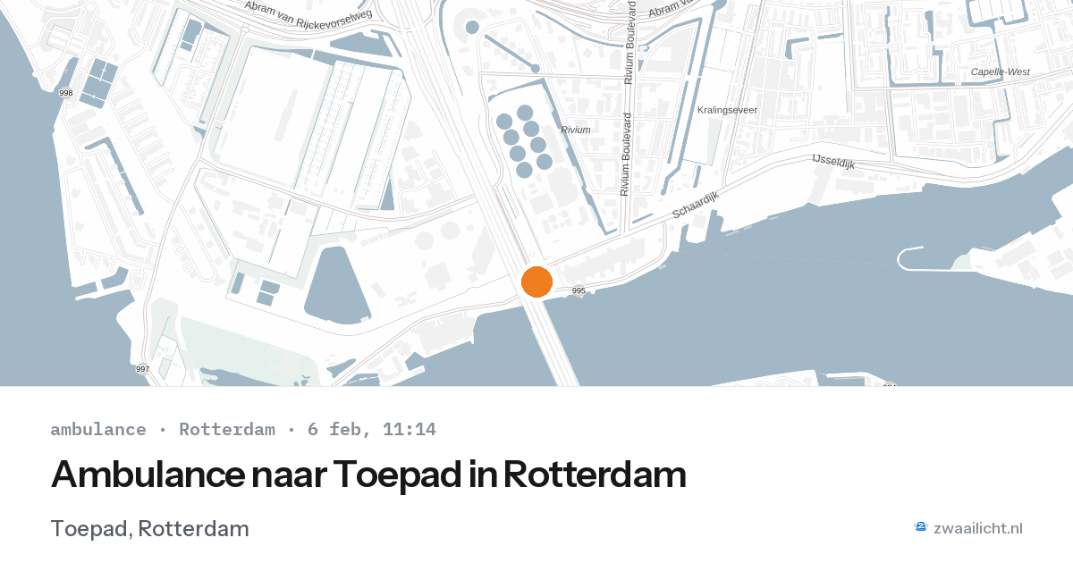 Ambulance naar Toepad in Rotterdam — 6 feb 2026