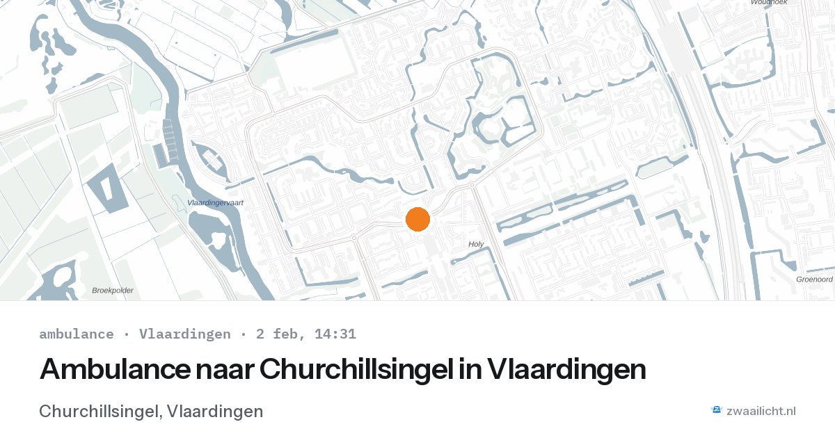 Ambulance naar Churchillsingel in Vlaardingen — 2 feb 2026
