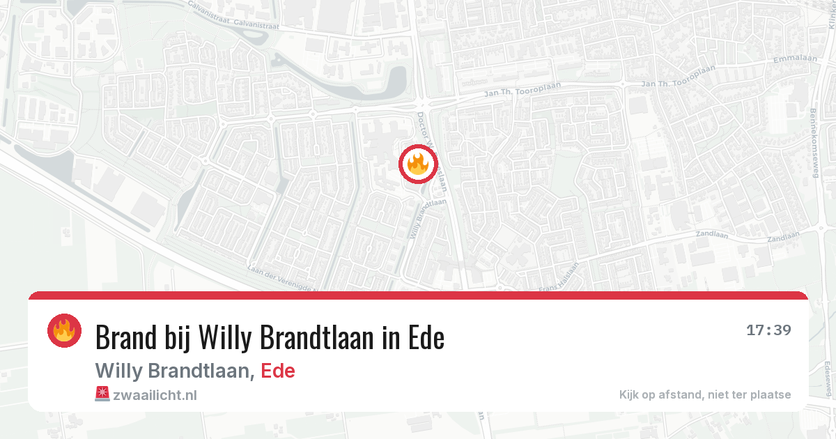 Brand bij Willy Brandtlaan in Ede — 10 aug 2026