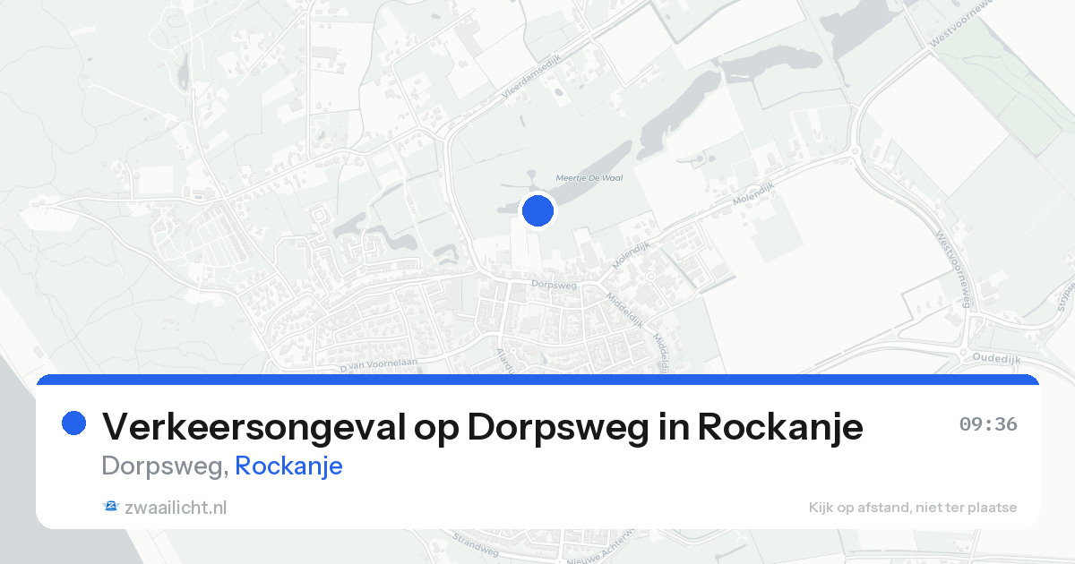 Verkeersongeval op Dorpsweg in Rockanje — 23 aug 2026