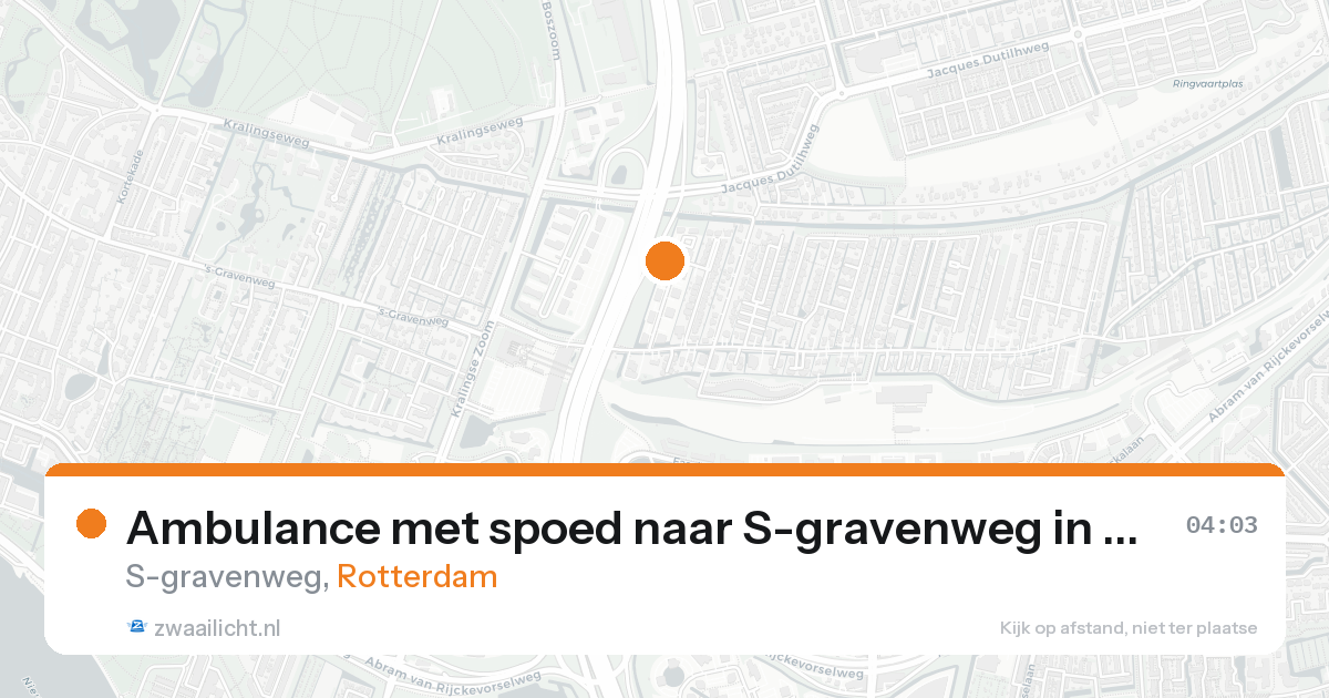 Ambulance met spoed naar S-gravenweg in Rotterdam — 19 aug 2026