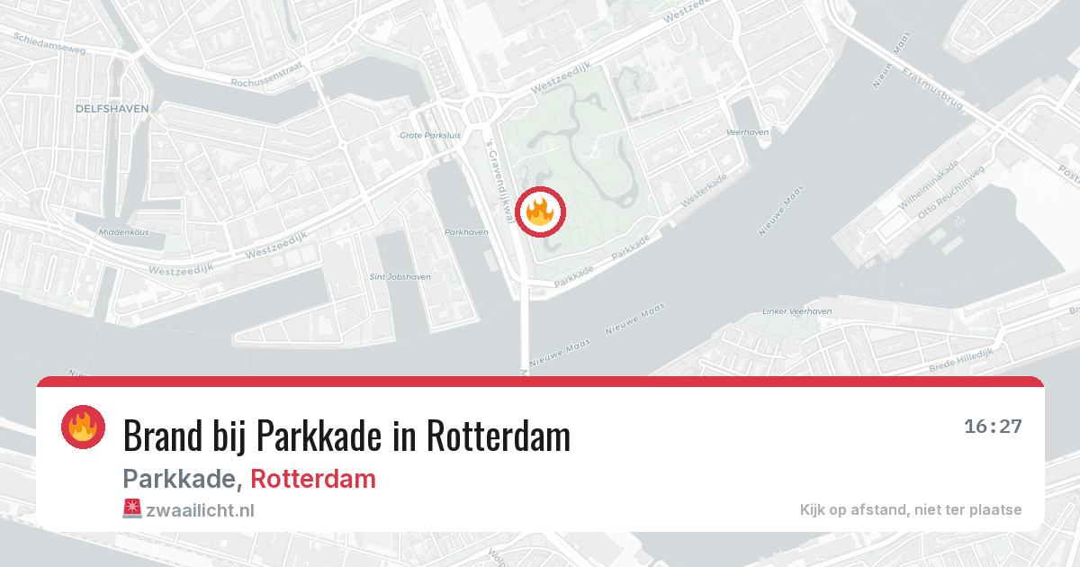 Brand bij Parkkade in Rotterdam — 16 jun 2026