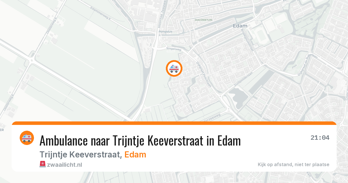 Ambulance naar Trijntje Keeverstraat in Edam — 8 jul 2026