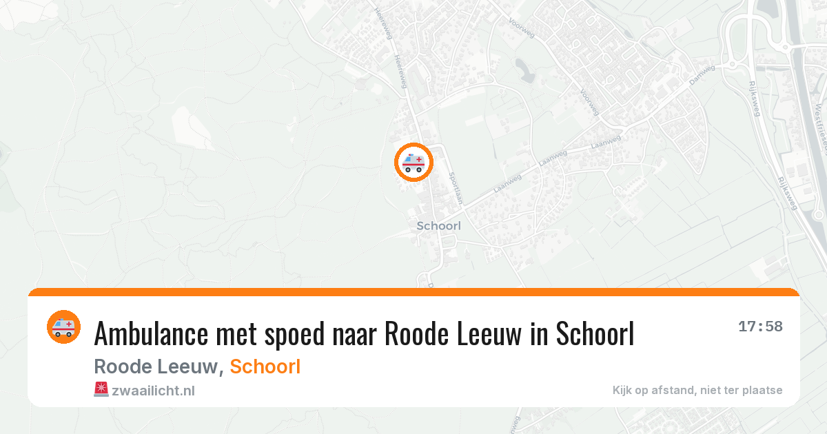 Ambulance met spoed naar Roode Leeuw in Schoorl — 20 mei 2026
