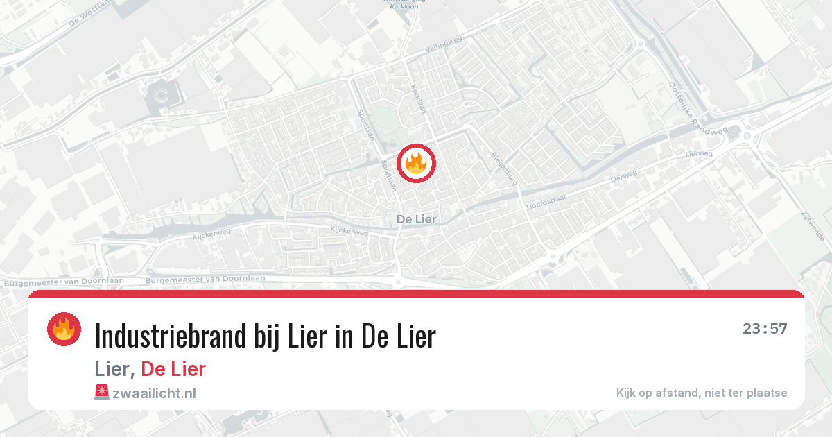 Industriebrand bij Lier in De Lier — 15 feb 2026