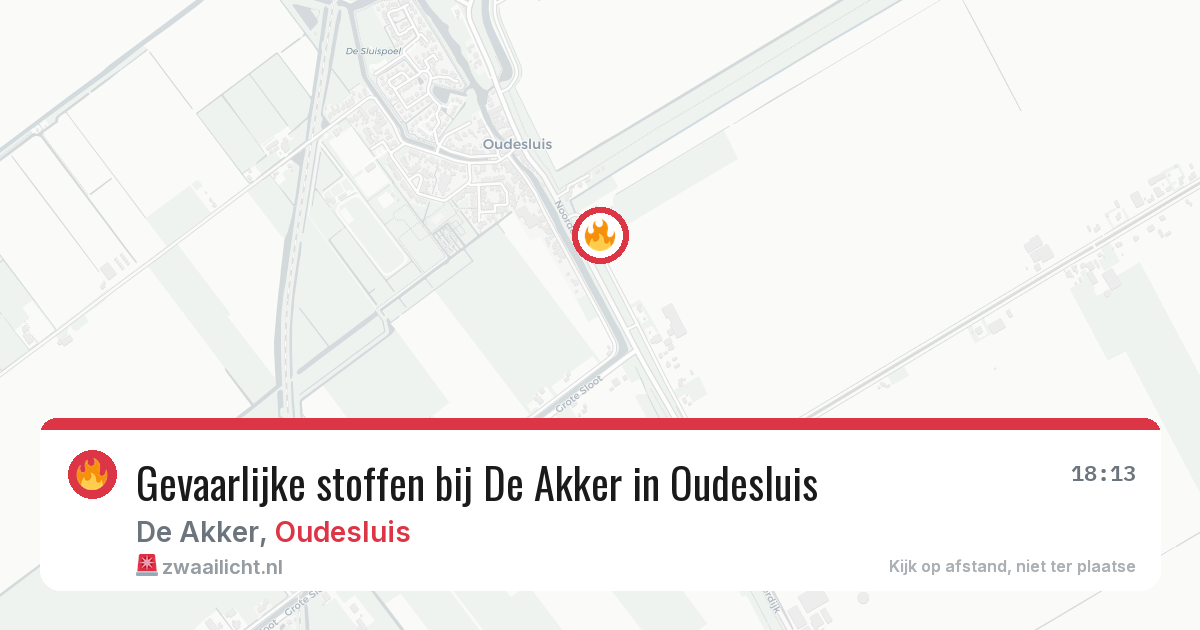 Gevaarlijke stoffen bij De Akker in Oudesluis — 9 jun 2026