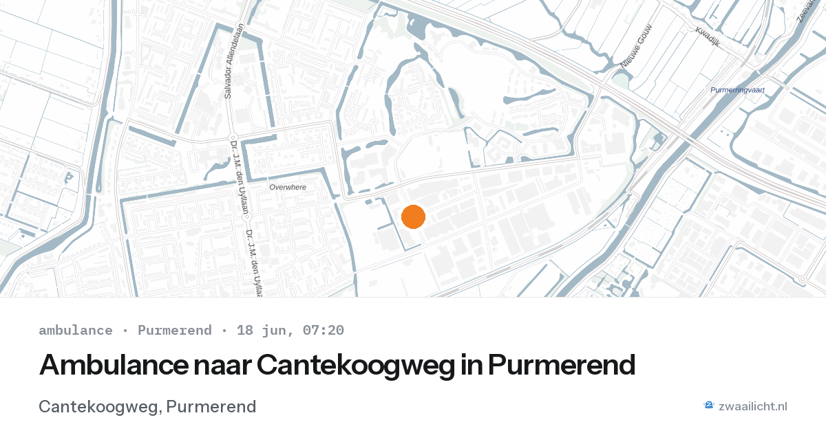 Ambulance naar Cantekoogweg in Purmerend — 18 jun 2026