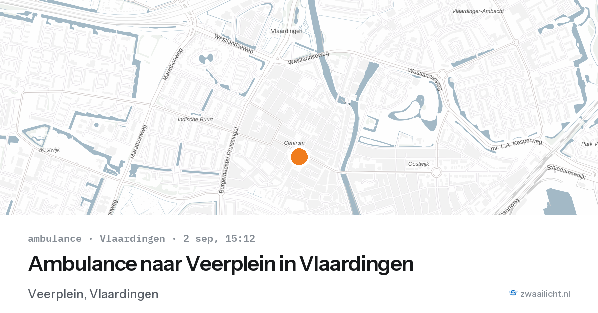 Ambulance naar Veerplein in Vlaardingen — 2 sep 2026