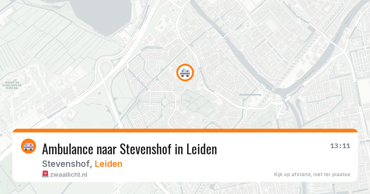 Ambulance naar Stevenshof in Leiden — 4 aug 2026