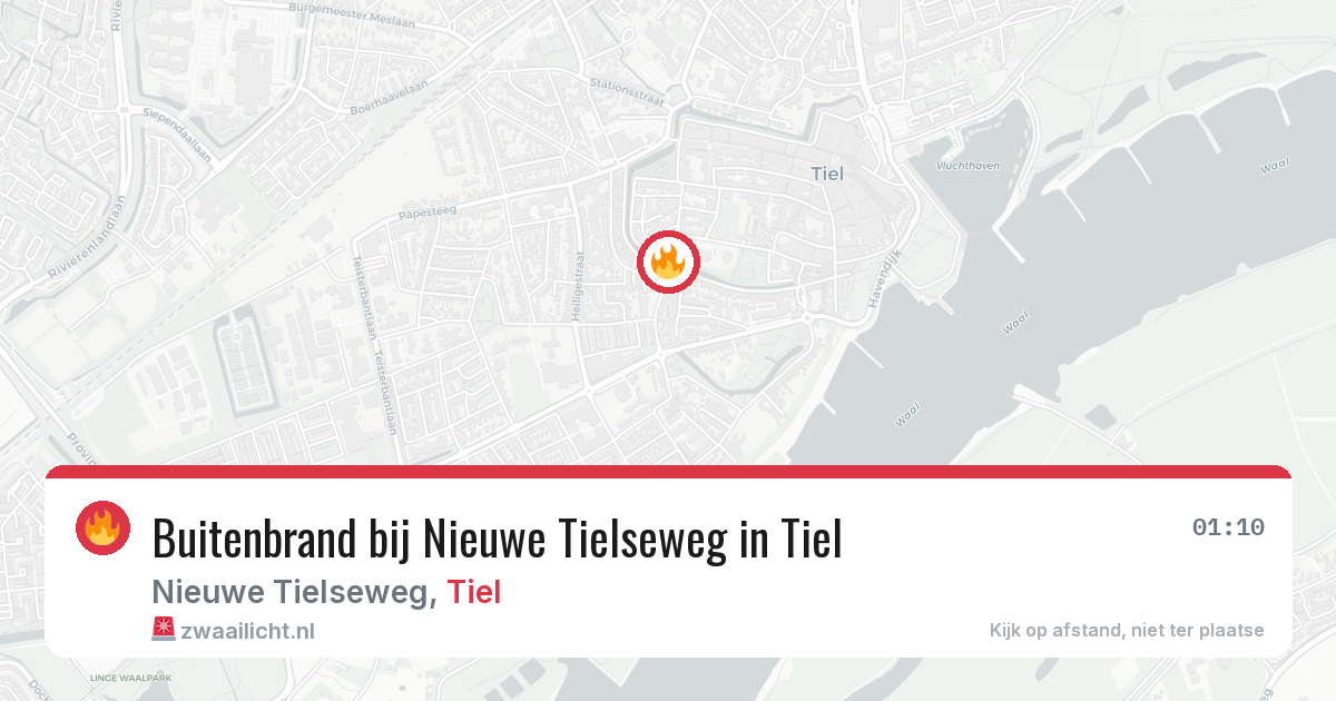 Buitenbrand bij Nieuwe Tielseweg in Tiel — 8 jul 2026