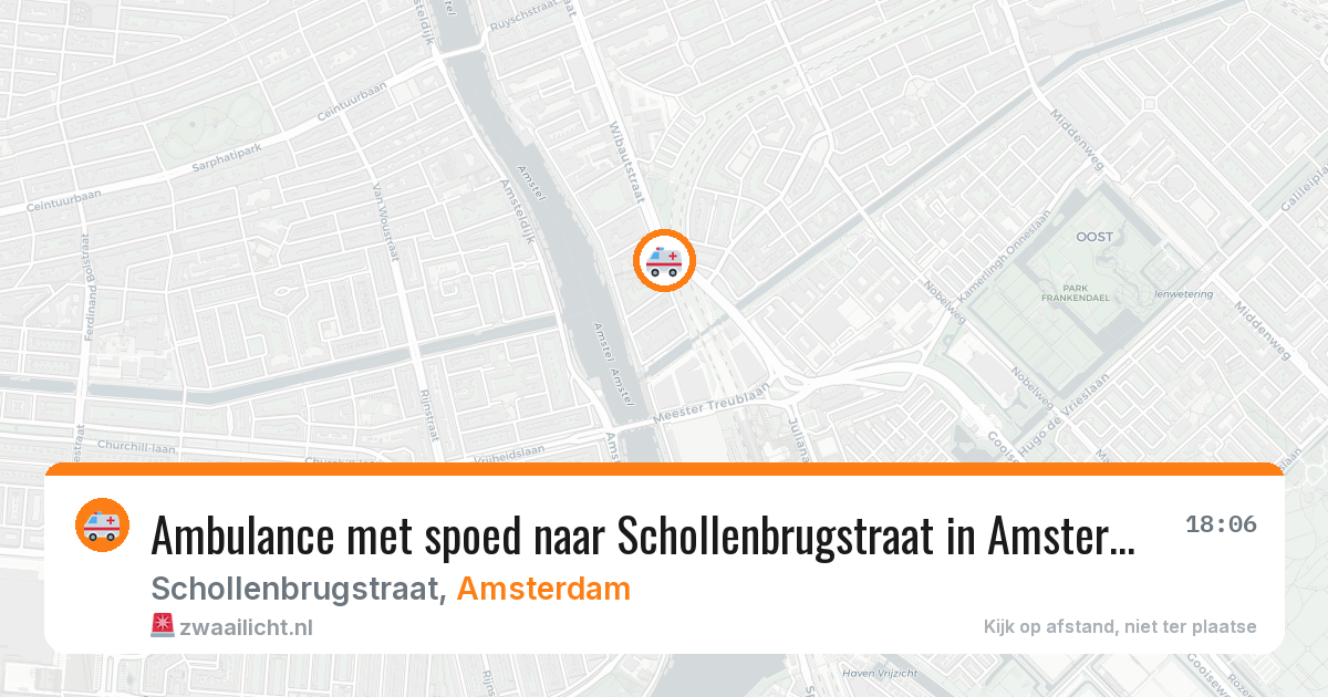 Ambulance met spoed naar Schollenbrugstraat in Amsterdam — 24 mrt 2026