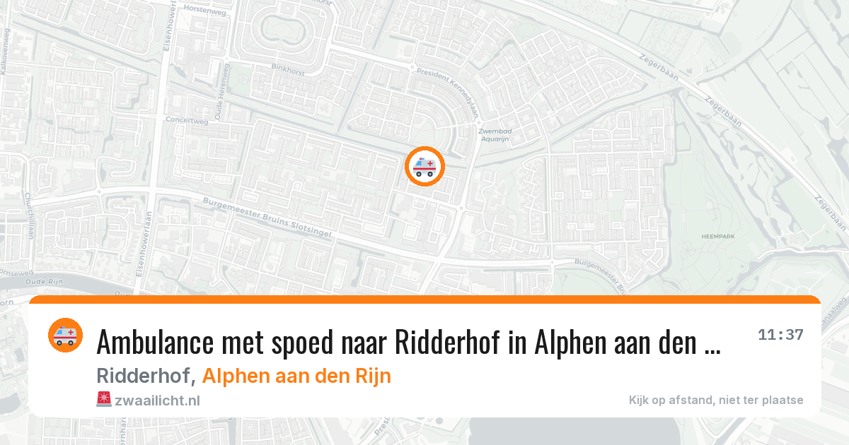 Ambulance met spoed naar Ridderhof in Alphen aan den Rijn — 21 jan 2026