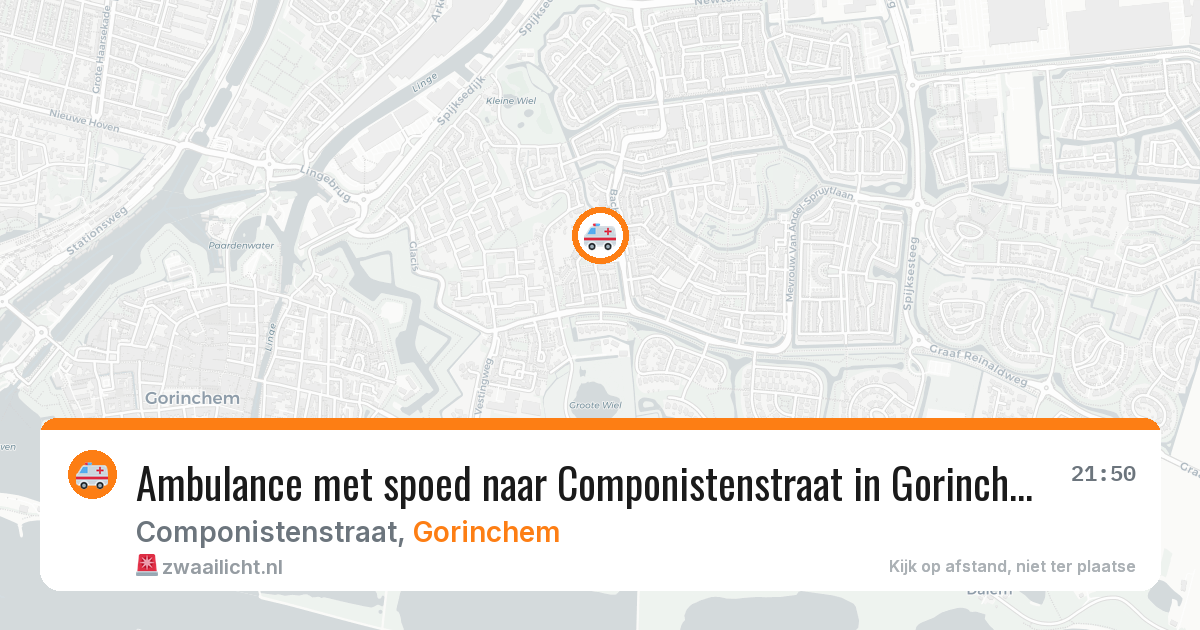 Ambulance met spoed naar Componistenstraat in Gorinchem — 9 apr 2026