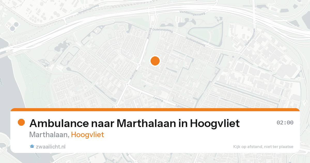 Ambulance naar Marthalaan in Hoogvliet — 17 aug 2026
