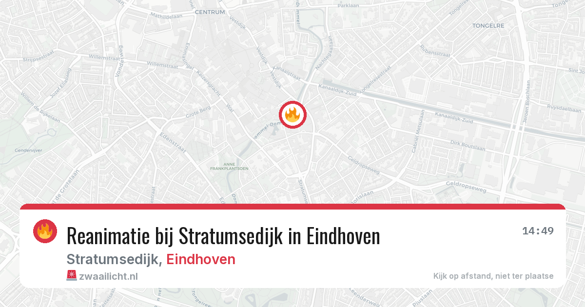 Reanimatie bij Stratumsedijk in Eindhoven — 6 mei 2026