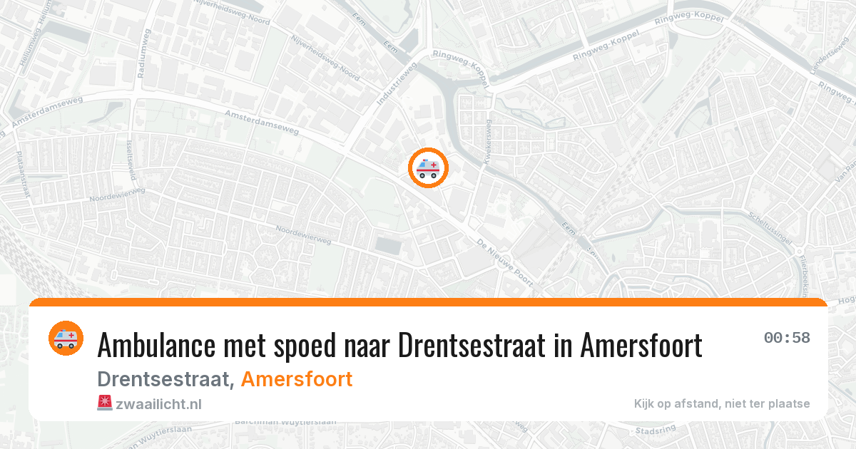 Ambulance met spoed naar Drentsestraat in Amersfoort — 29 jul 2026